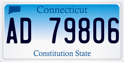 CT license plate AD79806