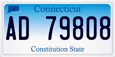 CT license plate AD79808