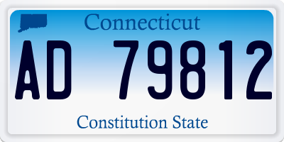 CT license plate AD79812