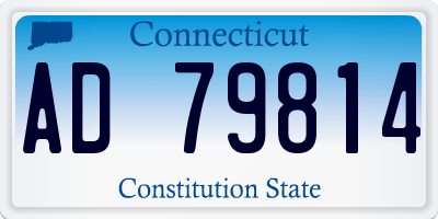 CT license plate AD79814