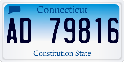 CT license plate AD79816