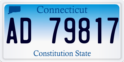 CT license plate AD79817