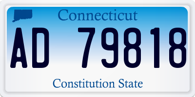 CT license plate AD79818
