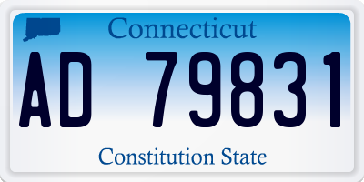 CT license plate AD79831