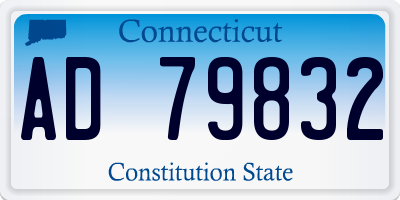 CT license plate AD79832