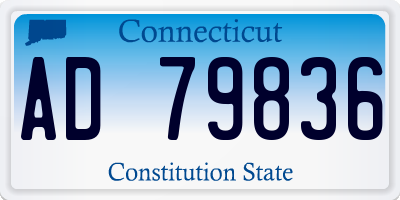 CT license plate AD79836