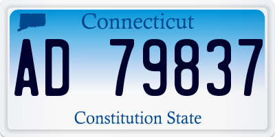 CT license plate AD79837