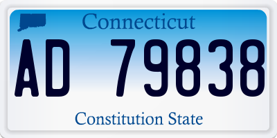 CT license plate AD79838