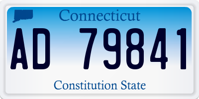 CT license plate AD79841