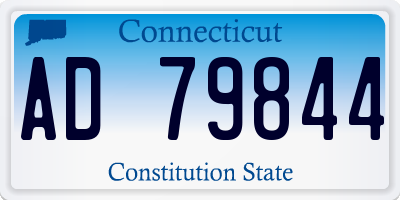 CT license plate AD79844
