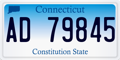 CT license plate AD79845