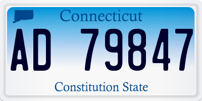 CT license plate AD79847