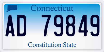 CT license plate AD79849
