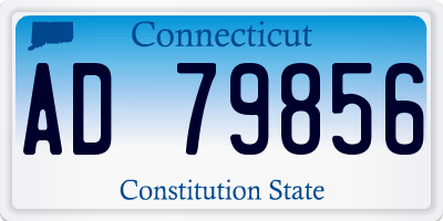 CT license plate AD79856