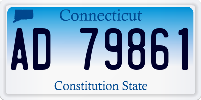 CT license plate AD79861