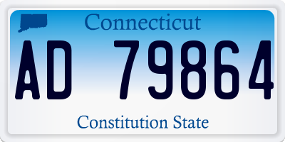 CT license plate AD79864