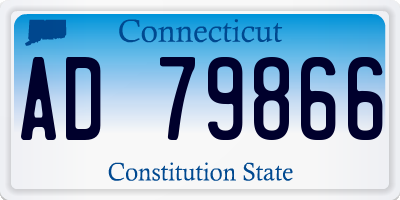 CT license plate AD79866