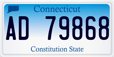 CT license plate AD79868