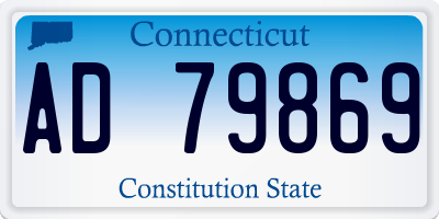 CT license plate AD79869