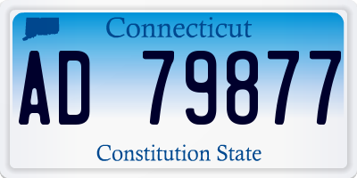 CT license plate AD79877