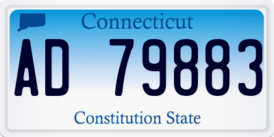 CT license plate AD79883