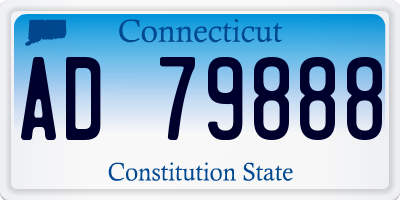 CT license plate AD79888