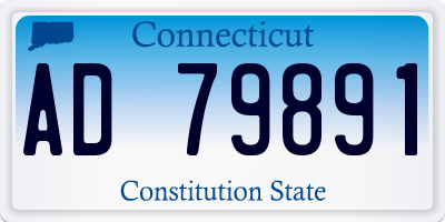 CT license plate AD79891