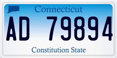 CT license plate AD79894