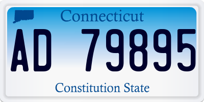 CT license plate AD79895