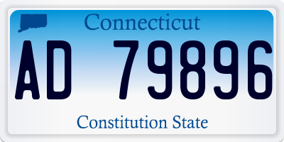 CT license plate AD79896