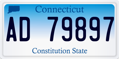 CT license plate AD79897