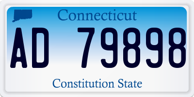CT license plate AD79898