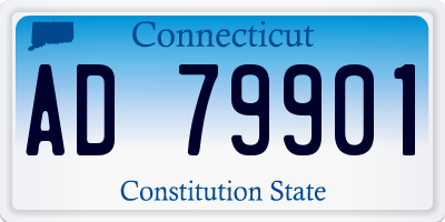 CT license plate AD79901