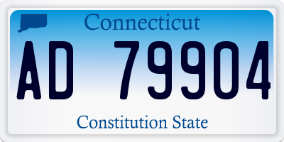 CT license plate AD79904