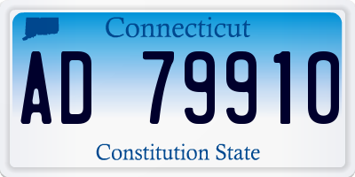 CT license plate AD79910