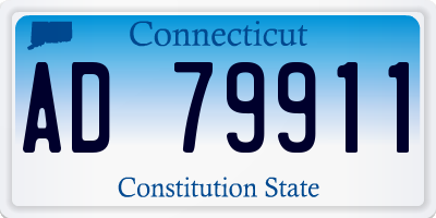 CT license plate AD79911