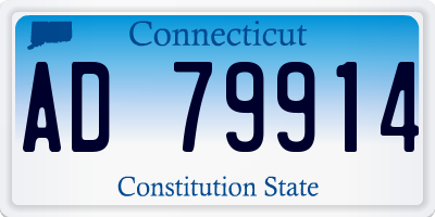 CT license plate AD79914