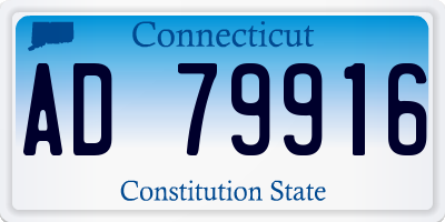 CT license plate AD79916