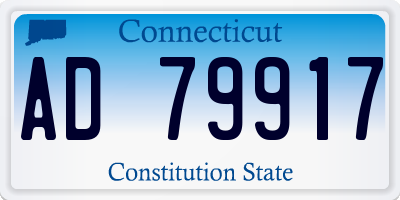 CT license plate AD79917