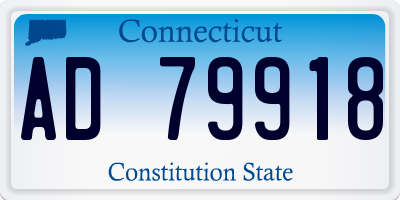 CT license plate AD79918