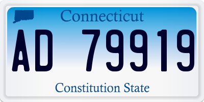 CT license plate AD79919