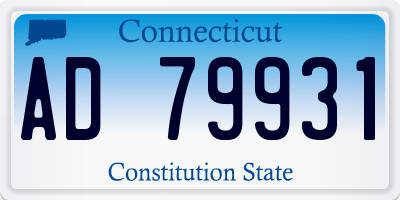 CT license plate AD79931