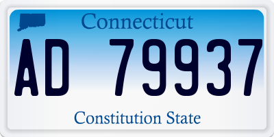 CT license plate AD79937