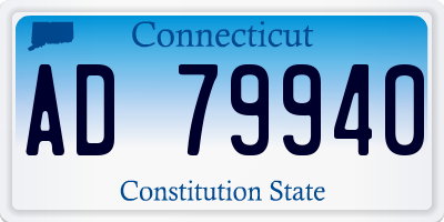 CT license plate AD79940