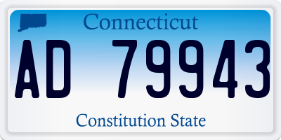 CT license plate AD79943