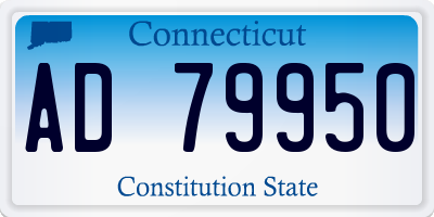CT license plate AD79950