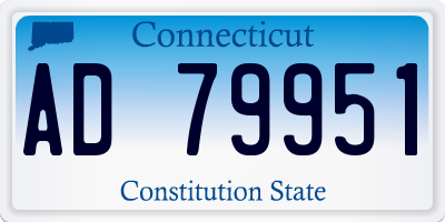 CT license plate AD79951