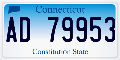CT license plate AD79953