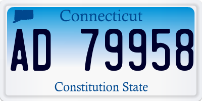 CT license plate AD79958