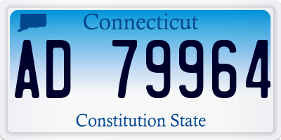 CT license plate AD79964